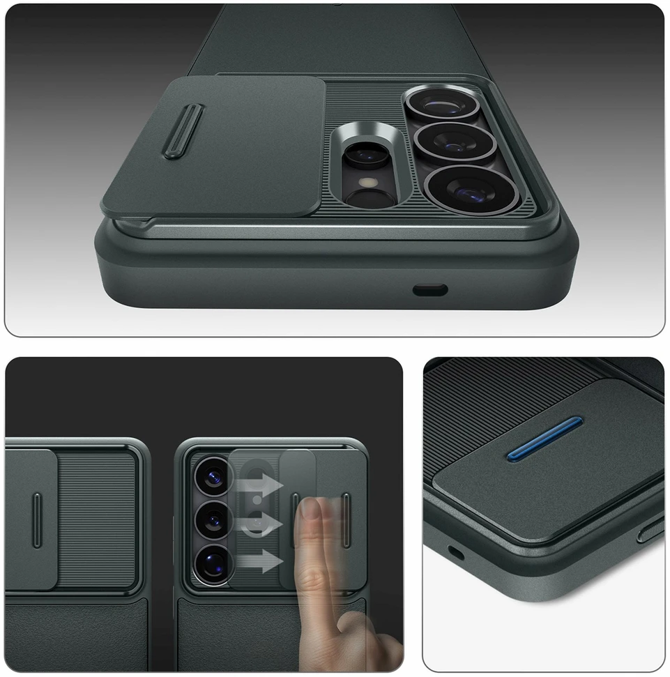Spigen Optik Armor dėklas skirtas Samsung Galaxy S26 Ultra – žalios spalvos