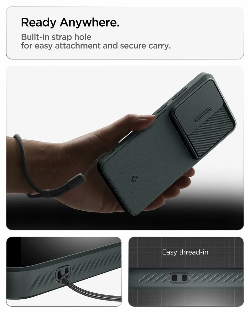 Spigen Optik Armor dėklas skirtas Samsung Galaxy S26 Ultra – žalios spalvos
