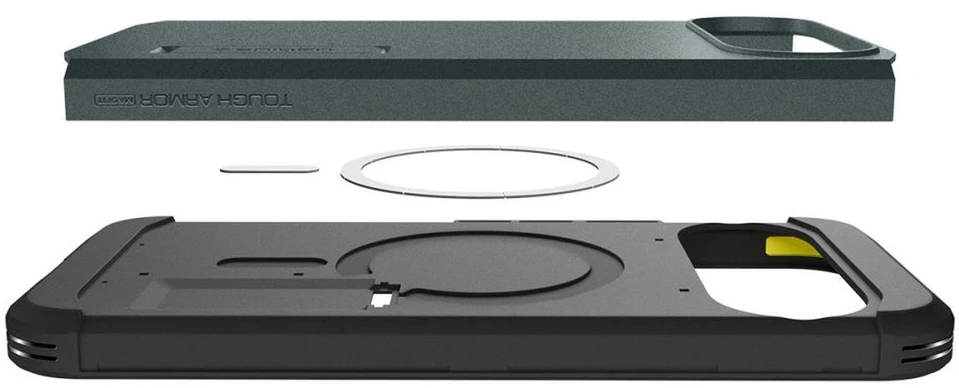 Dėklas „Spigen Tough Armor MagSafe“, bedugnės žalios spalvos – „Google Pixel 10 Pro XL“