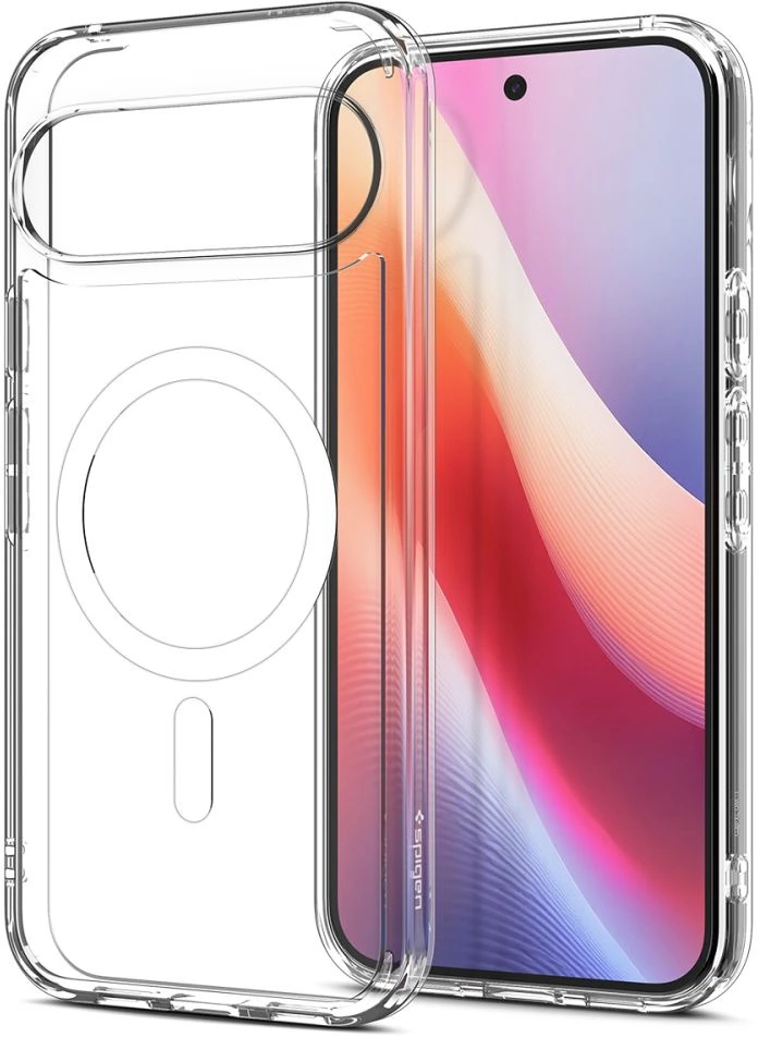 „Spigen Ultra Hybrid Mag MagSafe“ dėklas, skirtas „Google Pixel 10 / 10 Pro“ – skaidrus ir baltas