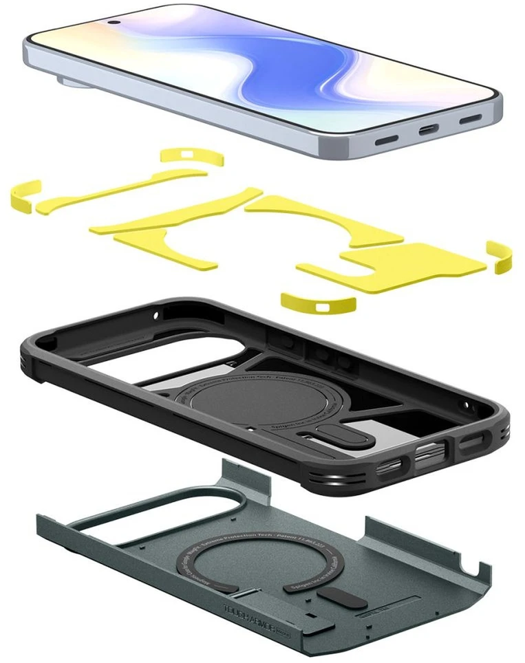 Dėklas „Spigen Tough Armor MagSafe“, bedugnės žalios spalvos – „Google Pixel 10 Pro XL“