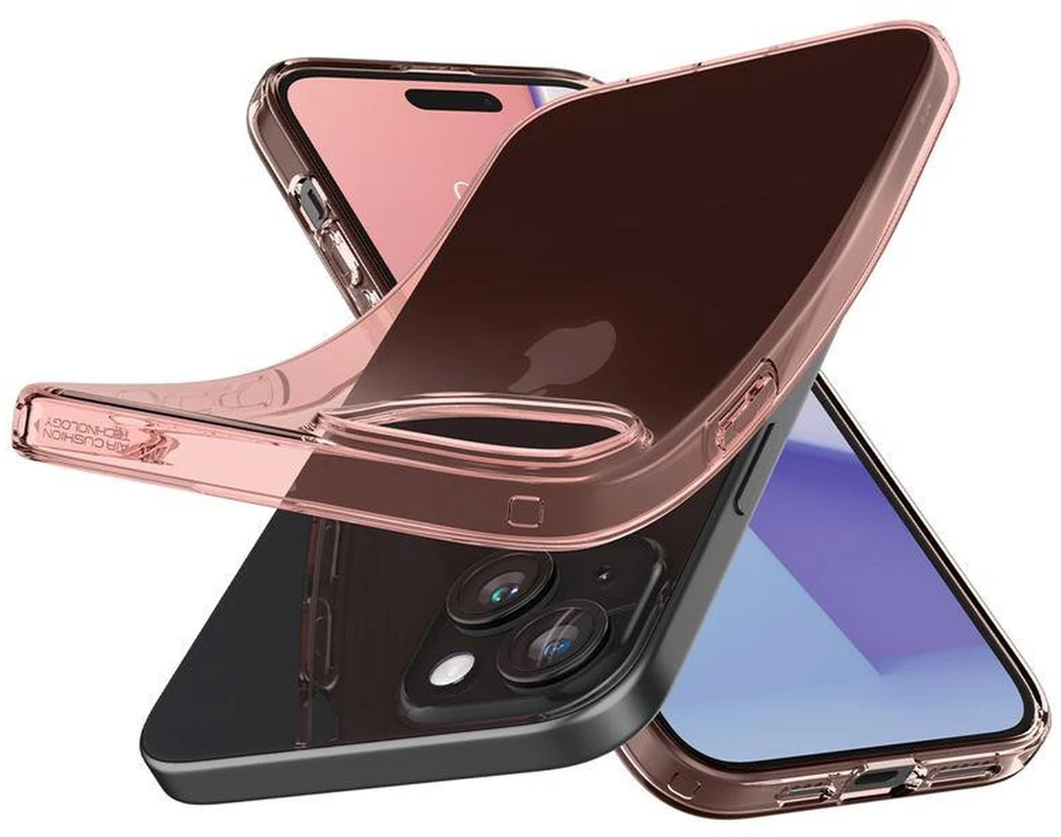 Dėklas „Spigen Crystal Flex“, rožinis krištolas – „Apple iPhone 15 Plus“