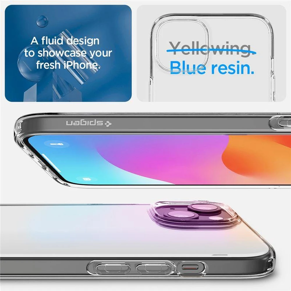Dėklas „Spigen Crystal Flex“, krištolo skaidrumo – „Apple iPhone 15 Plus“