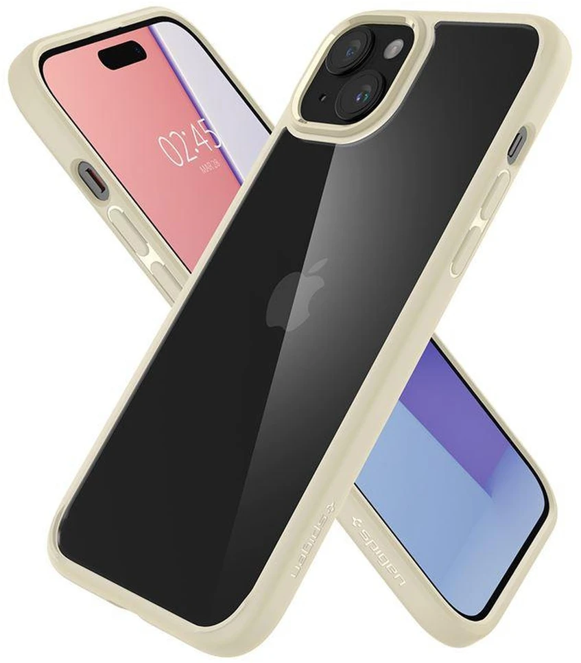 Dėklas Spigen Crystal Hybrid Apple iPhone 15 Plus – gelsvos spalvos