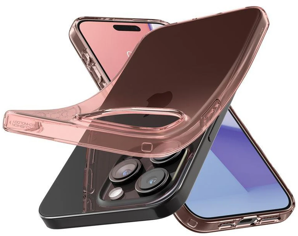Dėklas „Spigen Crystal Flex“, rožinis krištolas – „Apple iPhone 15 Pro Max“