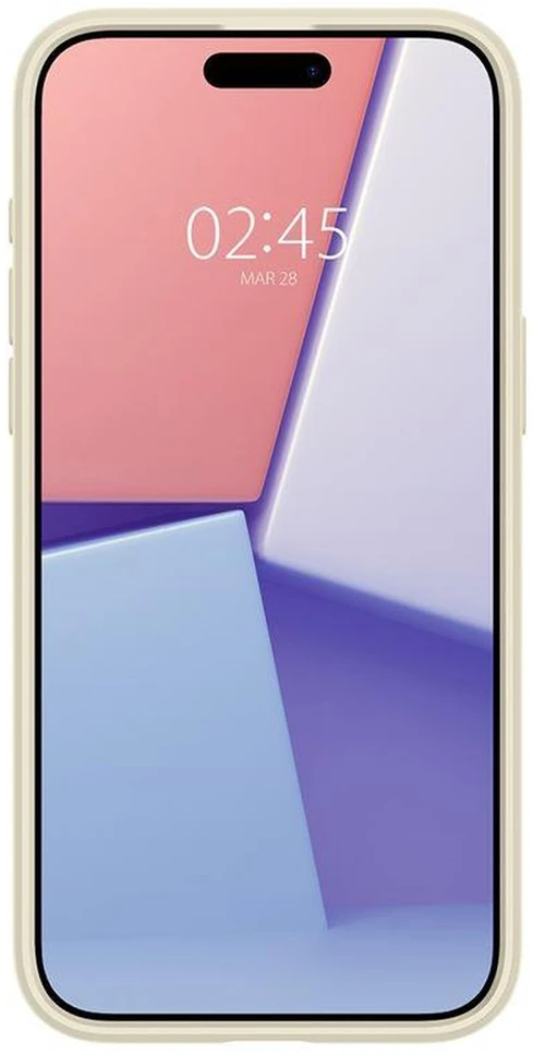 Dėklas „Spigen Crystal Hybrid“, smėlio spalvos – „iPhone 15 Pro Max“