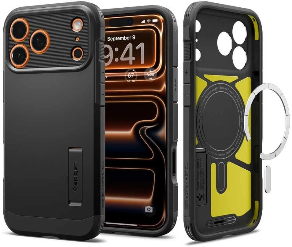 Spigen Tough Armor T MagSafe dėklas, juodas - iPhone 17 Pro Max