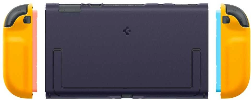 „Spigen Nano Pop“ dėklas, skirtas „Nintendo Switch 2“ – tamsiai mėlynas ir geltonas