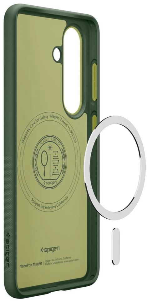 Spigen Nano Pop Mag MagSafe dėklas skirtas Samsung Galaxy S26 – žalios spalvos