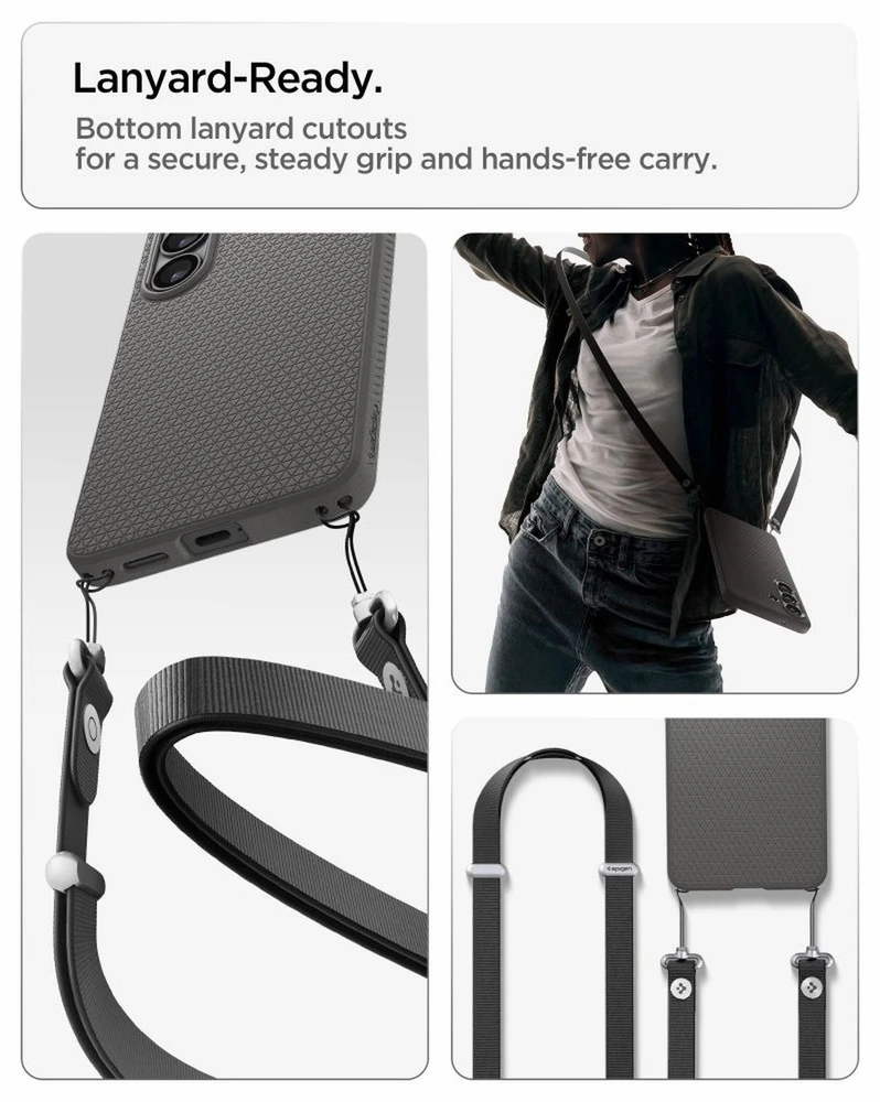 Spigen Liquid Air dėklas skirtas Samsung Galaxy S26 – pilkos spalvos