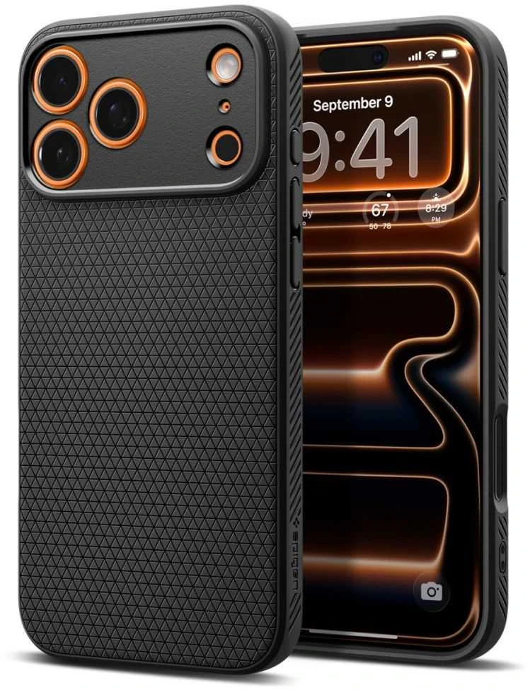 Dėklas Spigen Liquid Air Case for iPhone 17 Pro - Matte Juodas