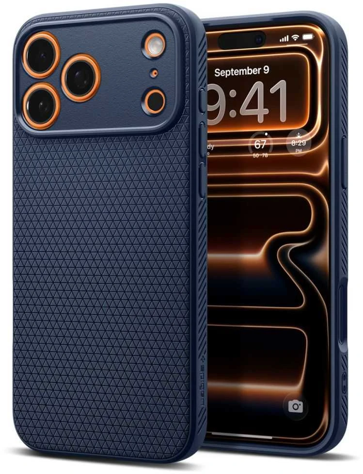 „Spigen Liquid Air“ dėklas, skirtas „iPhone 17 Pro“ - Mėlyna