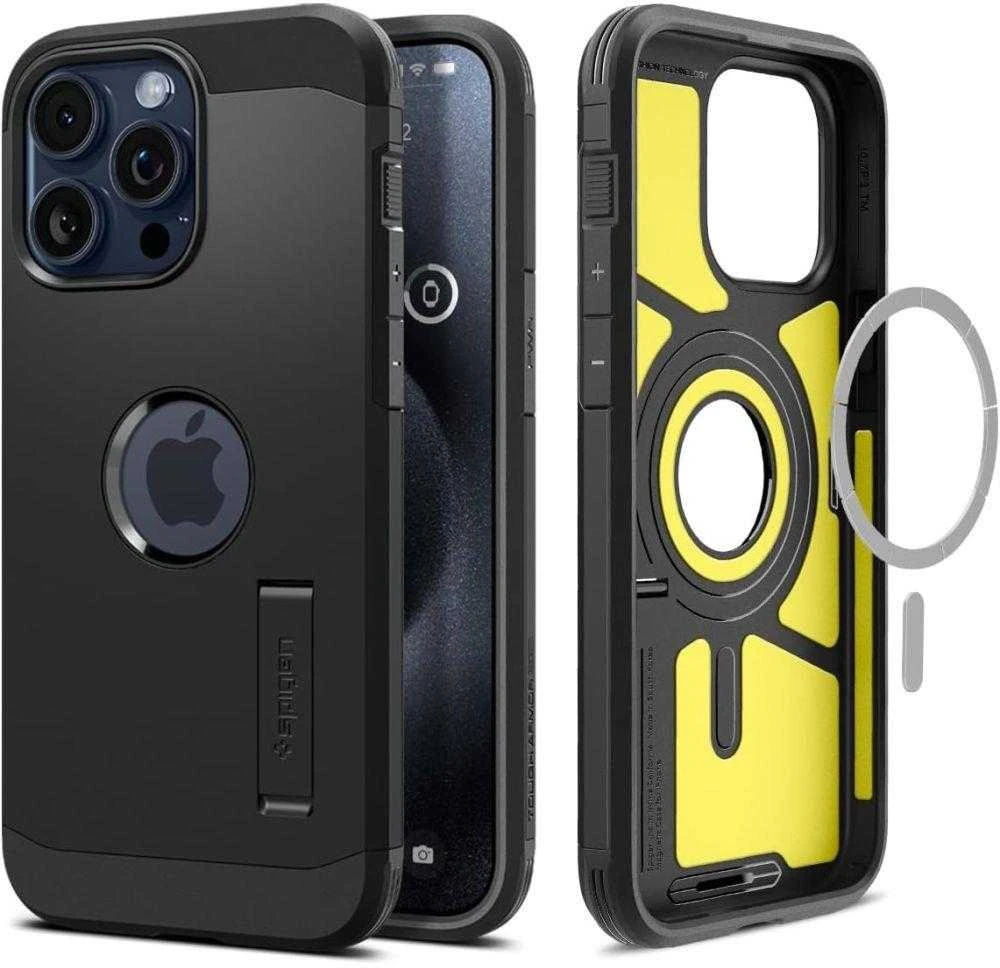 Spigen Tough Armor (MagFit) dėklas skirtas Apple iPhone 15 Pro Max, spalva - Juoda