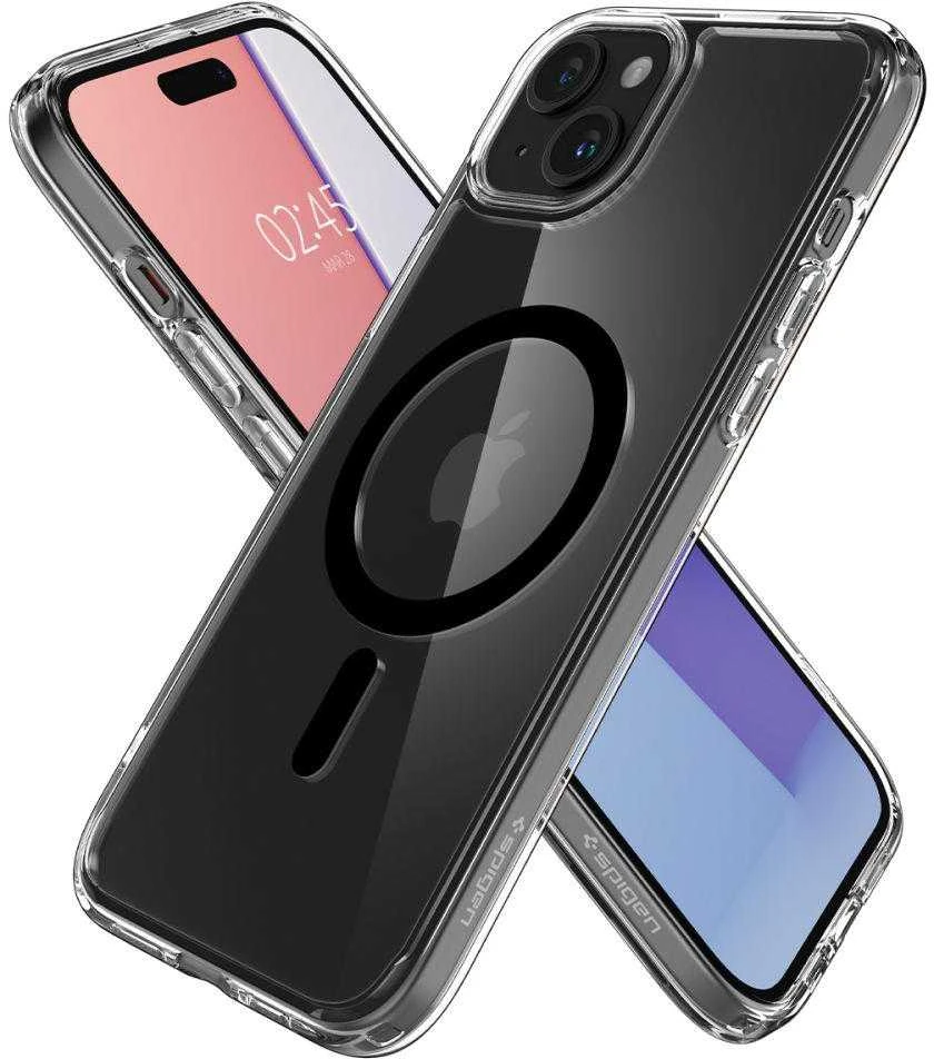 Spigen Ultra Hybrid (MagFit) dėklas skirtas Apple iPhone 15, Juodos spalvos