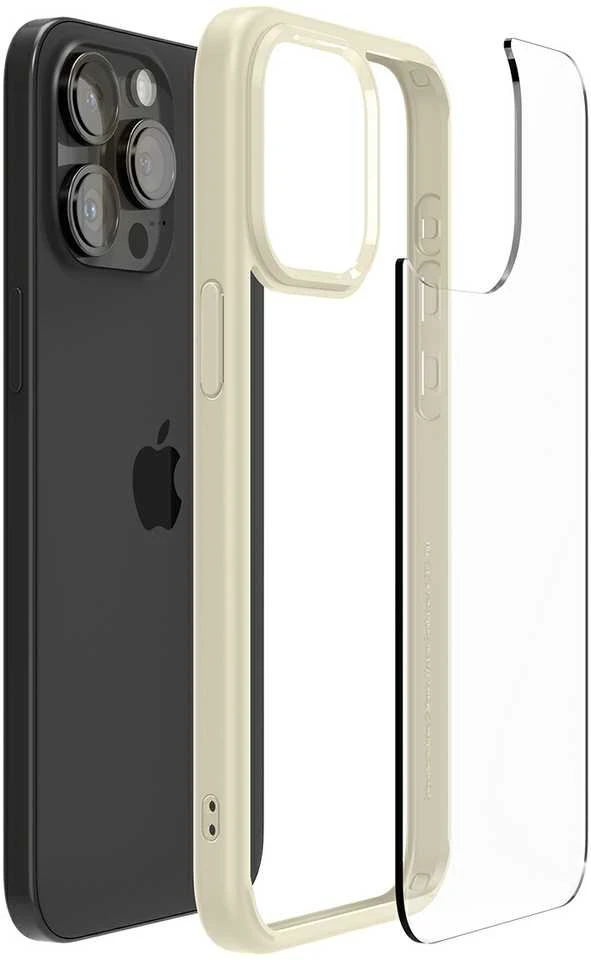 Dėklas Spigen Ultra Hybrid for iPhone 15 Pro Mute rusvai gelsvas
