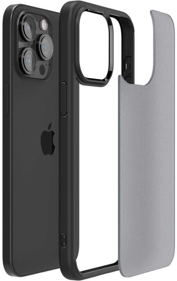Spigen Ultra Hybrid Matte dėklas skirtas Apple iPhone 15 Pro Max, spalva - Frost Black