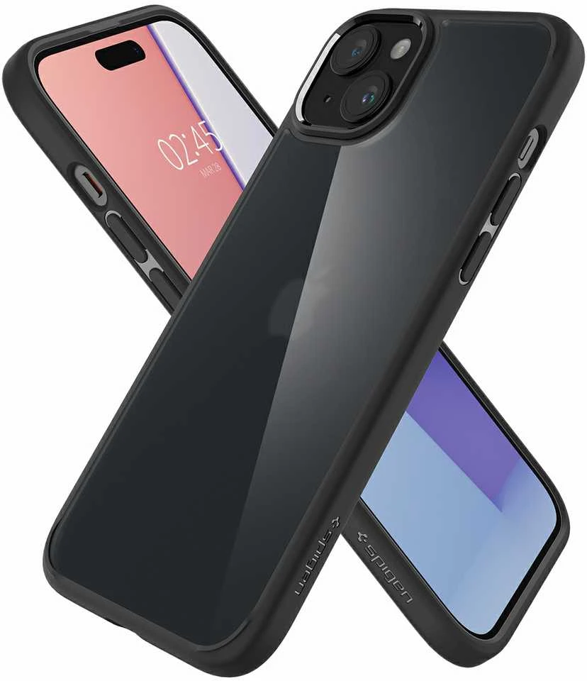 Spigen Ultra Hybrid Matte dėklas skirtas Apple iPhone 15 Plus, spalva - Frost Black