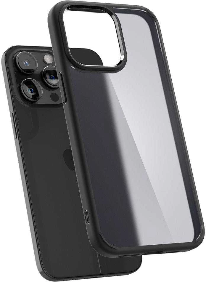 Spigen Ultra Hybrid Matte dėklas skirtas Apple iPhone 15 Pro Max, spalva - Frost Black