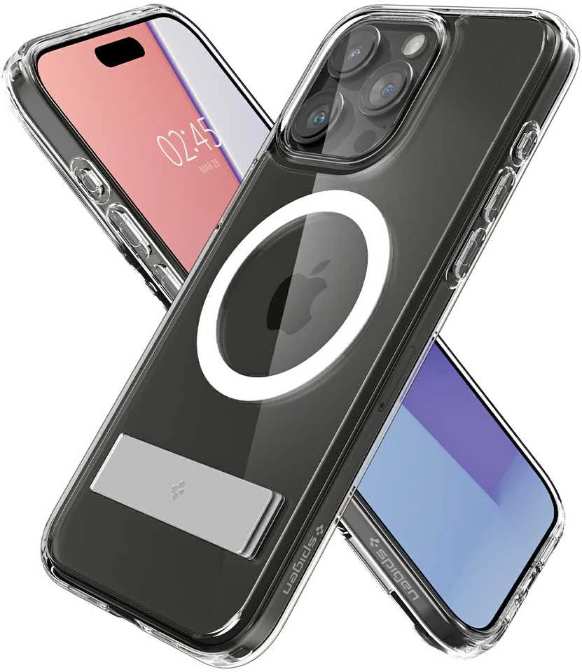 Spigen Ultra Hybrid S (MagFit) dėklas skirtas Apple iPhone 15 Pro, spalva - Crystal Clear