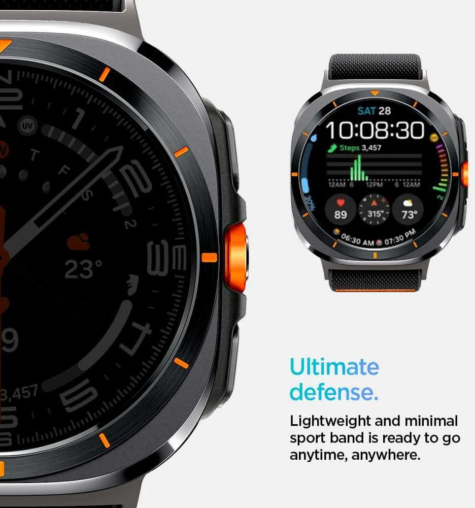 Apyrankė Samsung Galaxy Watch Ultra (47mm) Spigen Fit Lite juodos spalvos