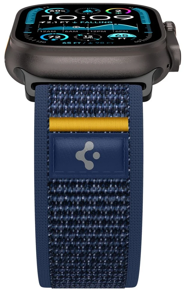 Mėlyna apyrankė Apple Watch 6 / 7 / 8 / 9 / 10 / SE / Ultra 1 / 2 ( 44 / 45 / 46 / 49 mm) laikrodžiui „Spigen Athlex Air”