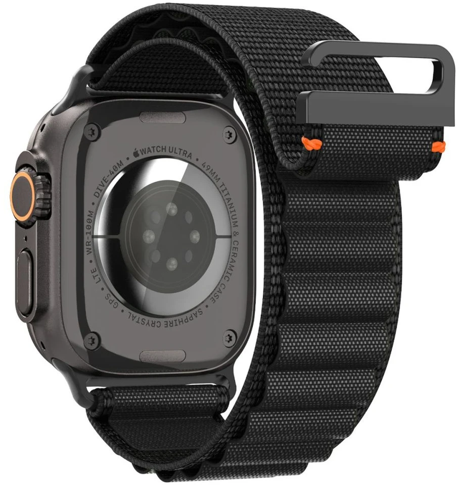 Apyrankė Spigen WBF1 Strap for Apple Watch 44 / 45 / 46 / 49 mm – juodos spalvos