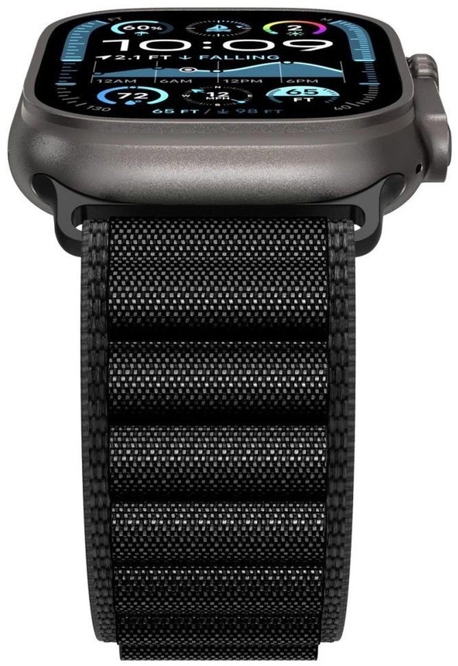 Apyrankė Spigen WBF1 Strap for Apple Watch 44 / 45 / 46 / 49 mm – juodos spalvos