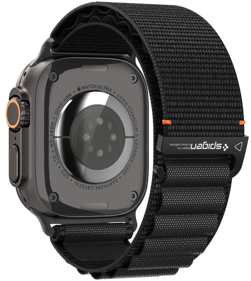 Apyrankė Spigen WBF1 Strap for Apple Watch 44 / 45 / 46 / 49 mm – juodos spalvos