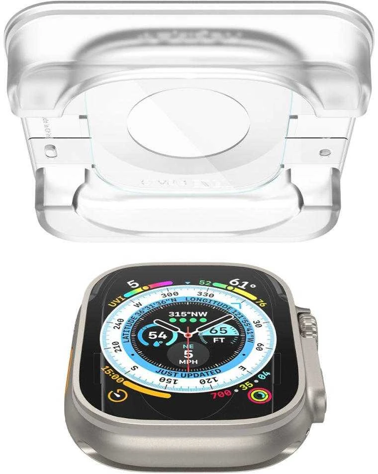 Apsauginis stiklas Spigen GLAS.TR „EZ Fit” 2-pack Apple Watch ULTRA (49 mm) skaidrus