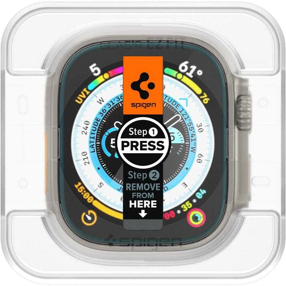 Apsauginis stiklas Spigen GLAS.TR „EZ Fit” 2-pack Apple Watch ULTRA (49 mm) skaidrus