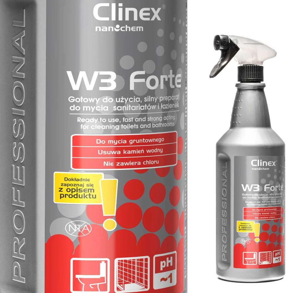Tualeto ir vonios kambario valiklis CLINEX W3 Forte, 1000 ml