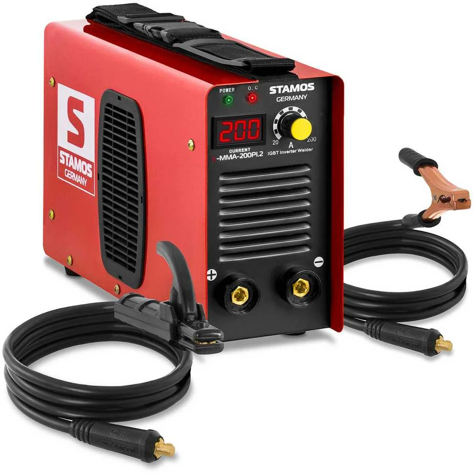 Stamos Germany Kompaktiškas, patikimas MMA IGBT Hot Start suvirinimo aparatas 200A 230V S-MMA-200PI.2