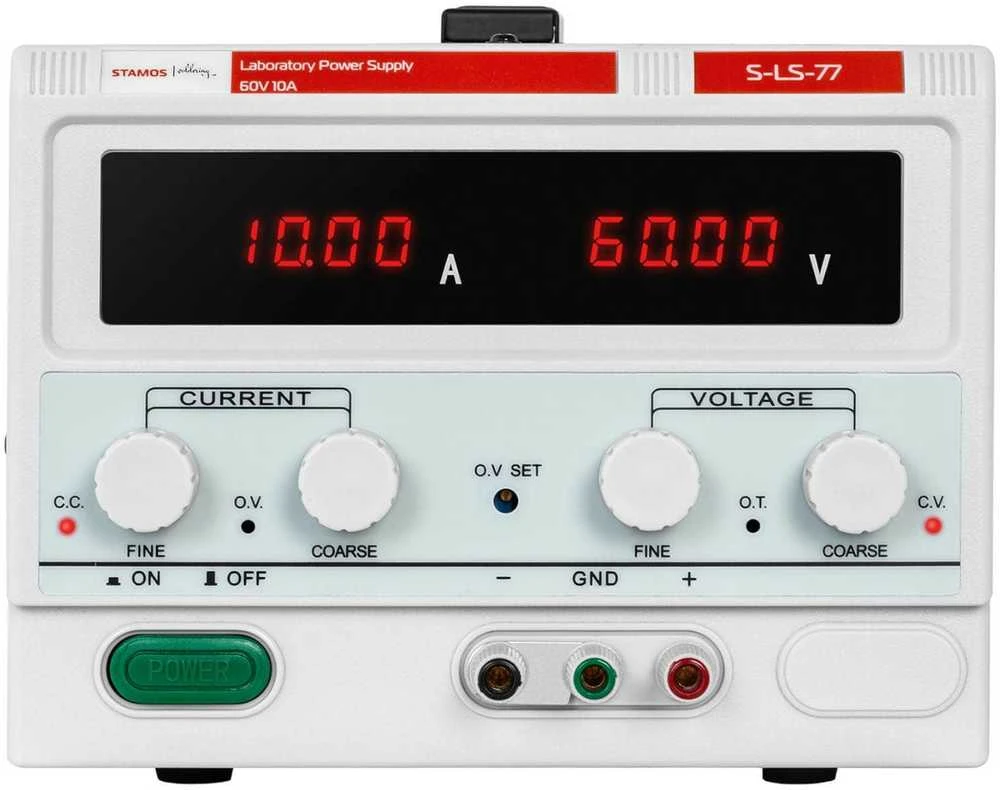 Stamos Germany Laboratorinis maitinimo šaltinis S-LS-77 0-60V 0-10A DC