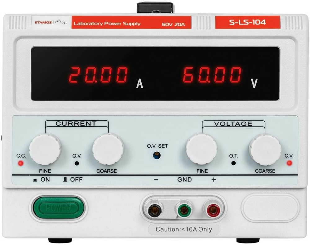 Stamos Germany Laboratorinio aptarnavimo maitinimas 0-60 V 0-20 A DC 1200 W