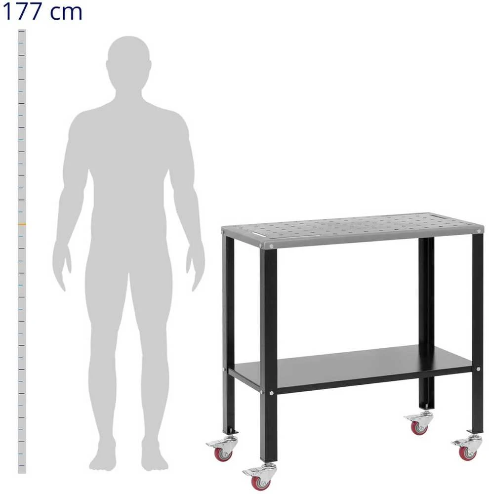 Stamos Germany Mobilus surinkimo suvirinimo stalas su lentyna iki 544kg, 91x46cm