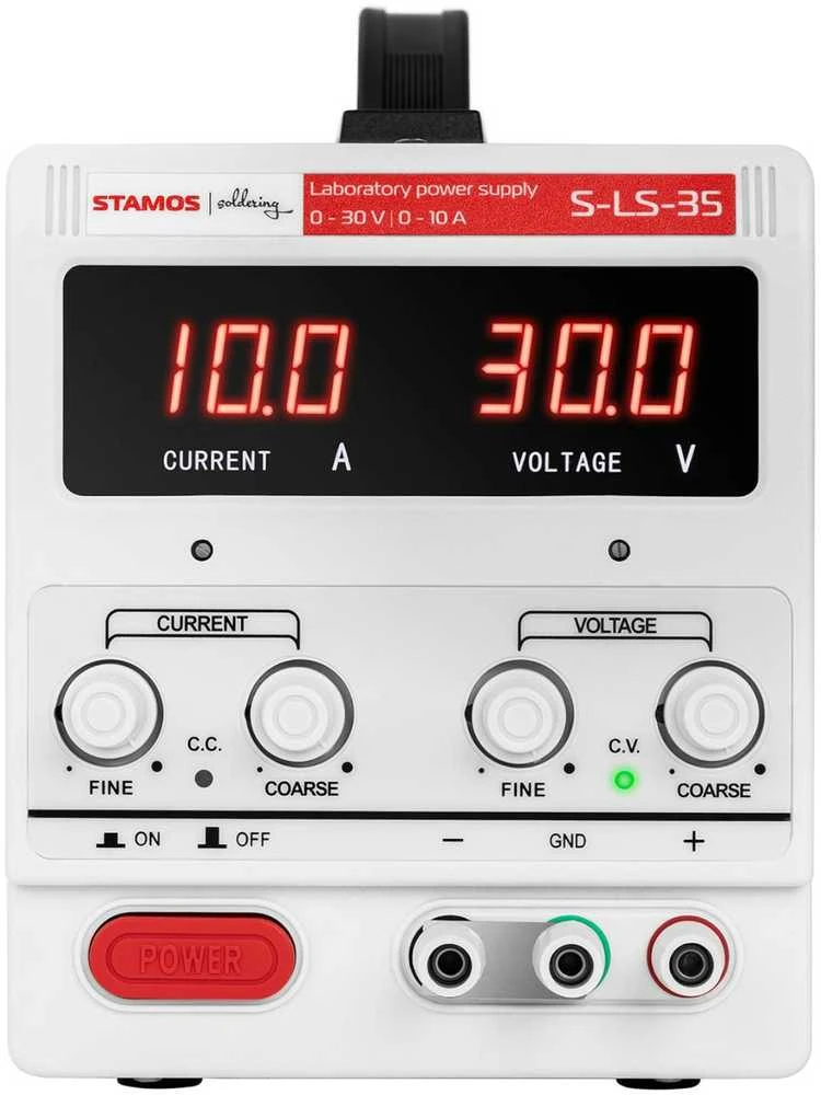 Stamos Soldering Laboratorinio aptarnavimo maitinimas 0-30 V 0-10 A DC 300 W LED
