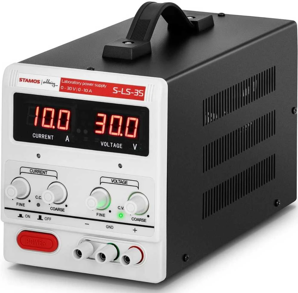 Stamos Soldering Laboratorinio aptarnavimo maitinimas 0-30 V 0-10 A DC 300 W LED