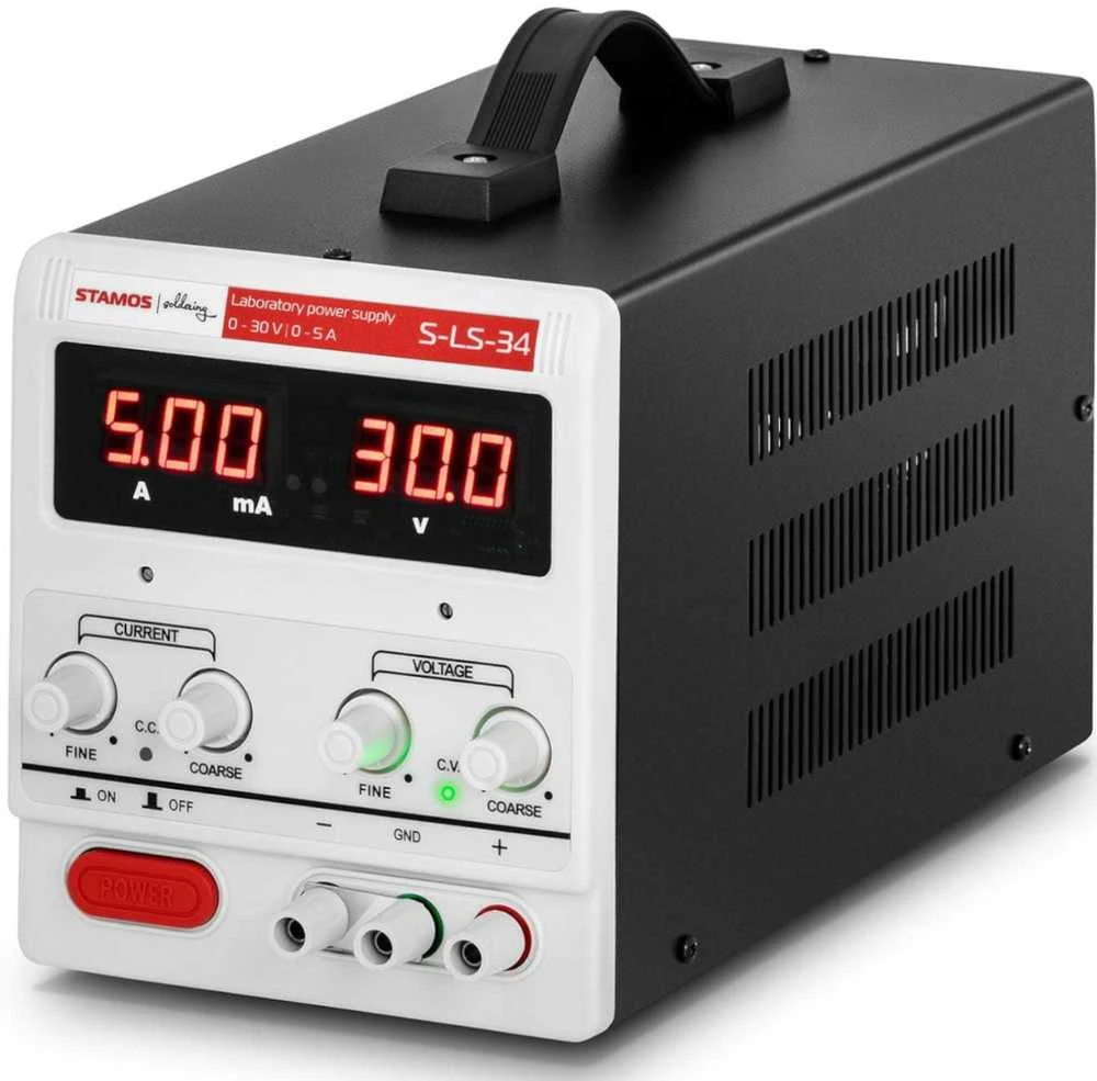 Stamos Soldering Laboratorinio aptarnavimo maitinimas 0-30 V 0-5 A DC 205 W