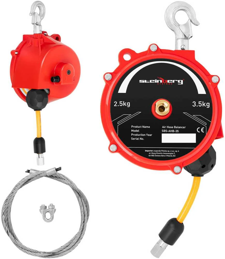 Steinberg Systems Kabelių balansavimo iškroviklis su pneumatine žarna 2,5 - 3,5kg 1,3 m