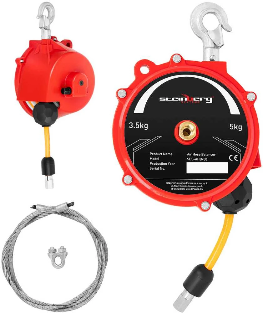 Steinberg Systems Kabelio balansyras su apkrovos atleidimu su pneumatine žarna 3,5 - 5kg 1,3 m