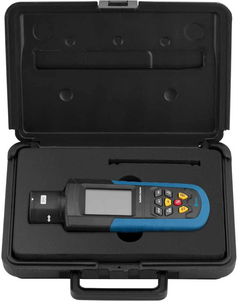 Steinberg Systems Geigerio skaitiklis radioaktyviajai ir rentgeno spinduliuotei LCD Bluetooth + lagaminas