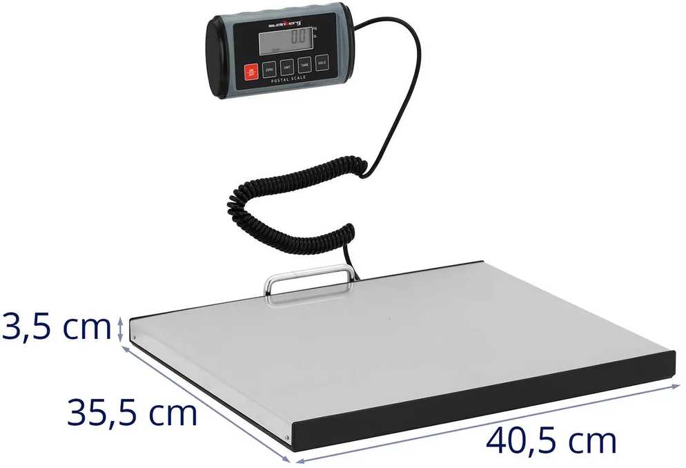 Virtuvinės svarstyklės Steinberg Systems LCD pašto siuntinių svarstyklės 35,5 x 40,5 cm 100 kg / 0,05 kg
