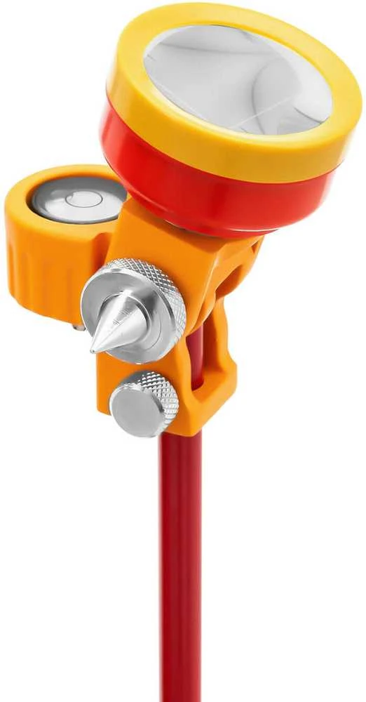 Steinberg Systems Mini prizminis geodezinis tolimačio veidrodis su stulpu ir pagrindo sidabrine danga sk. 3,6 cm 1,26 m