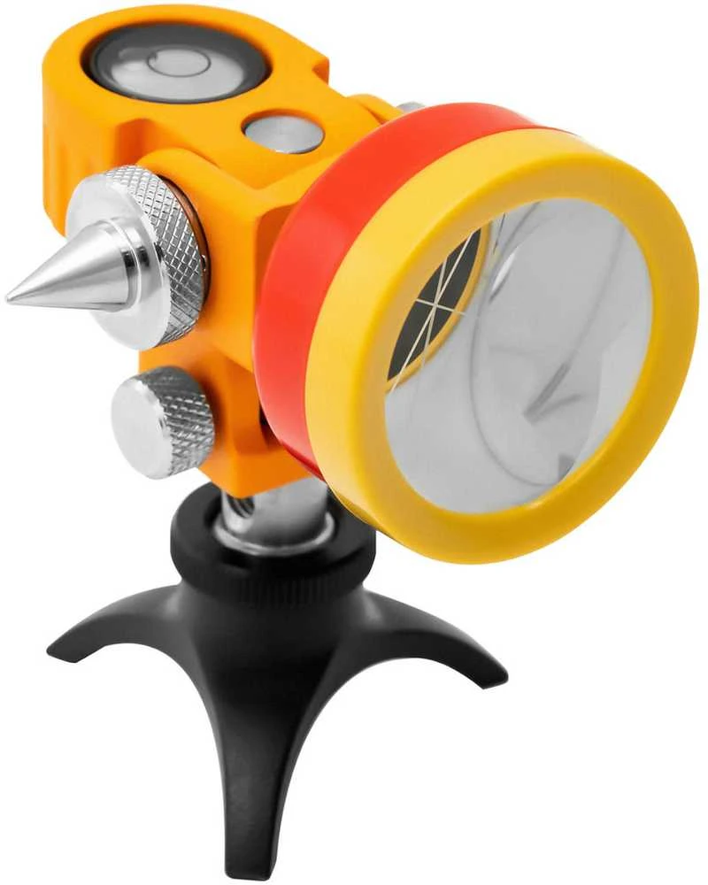 Steinberg Systems Mini prizminis geodezinis tolimačio veidrodis su stulpu ir pagrindo sidabrine danga sk. 3,6 cm 1,26 m