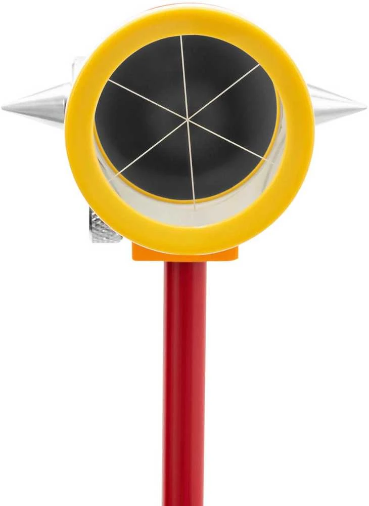 Steinberg Systems Mini prizminis geodezinis tolimačio veidrodis su stulpu ir pagrindo sidabrine danga sk. 3,6 cm 1,26 m