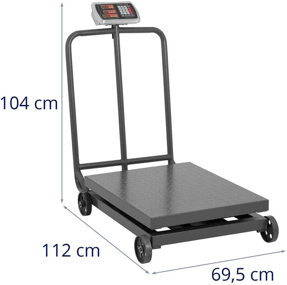 Steinberg Systems Pramoninės platforminės svarstyklės ant LED ratų 1000 kg / 200 g