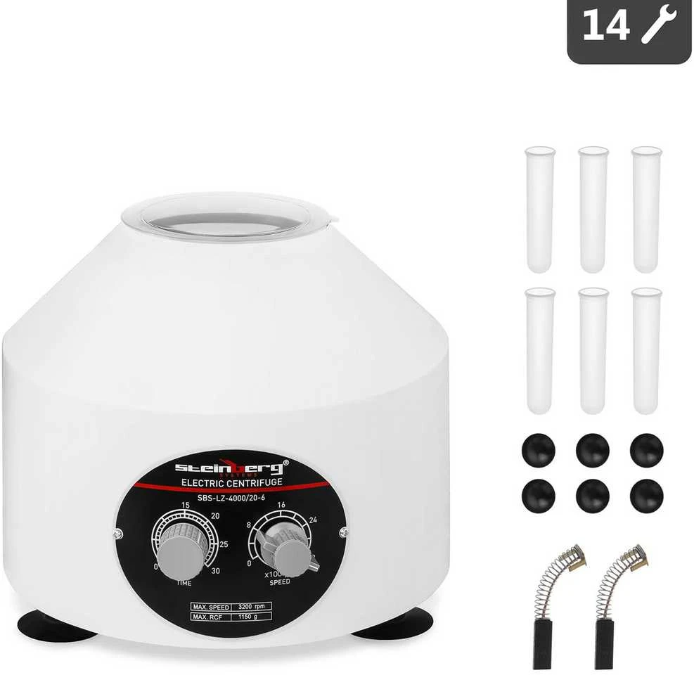 Steinberg Systems Profesionali laboratorinė plazmos centrifuga 6 mėgintuvėliams 20ml 110W SBS-LZ-4000/20-6