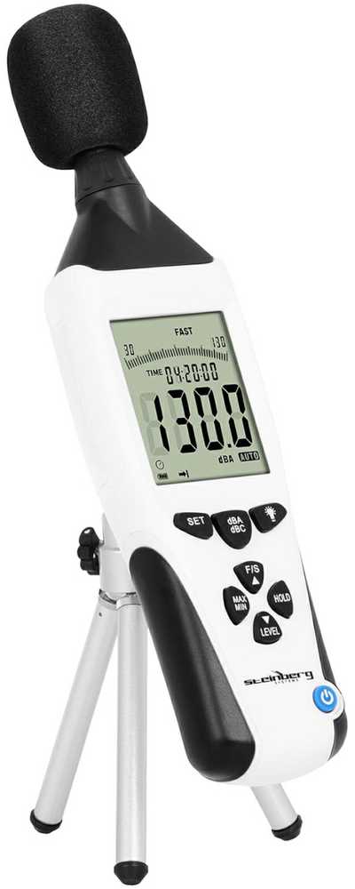 Steinberg Systems Skaitmeninis garso intensyvumo matuoklis, decibelų matuoklis 30-130 dB