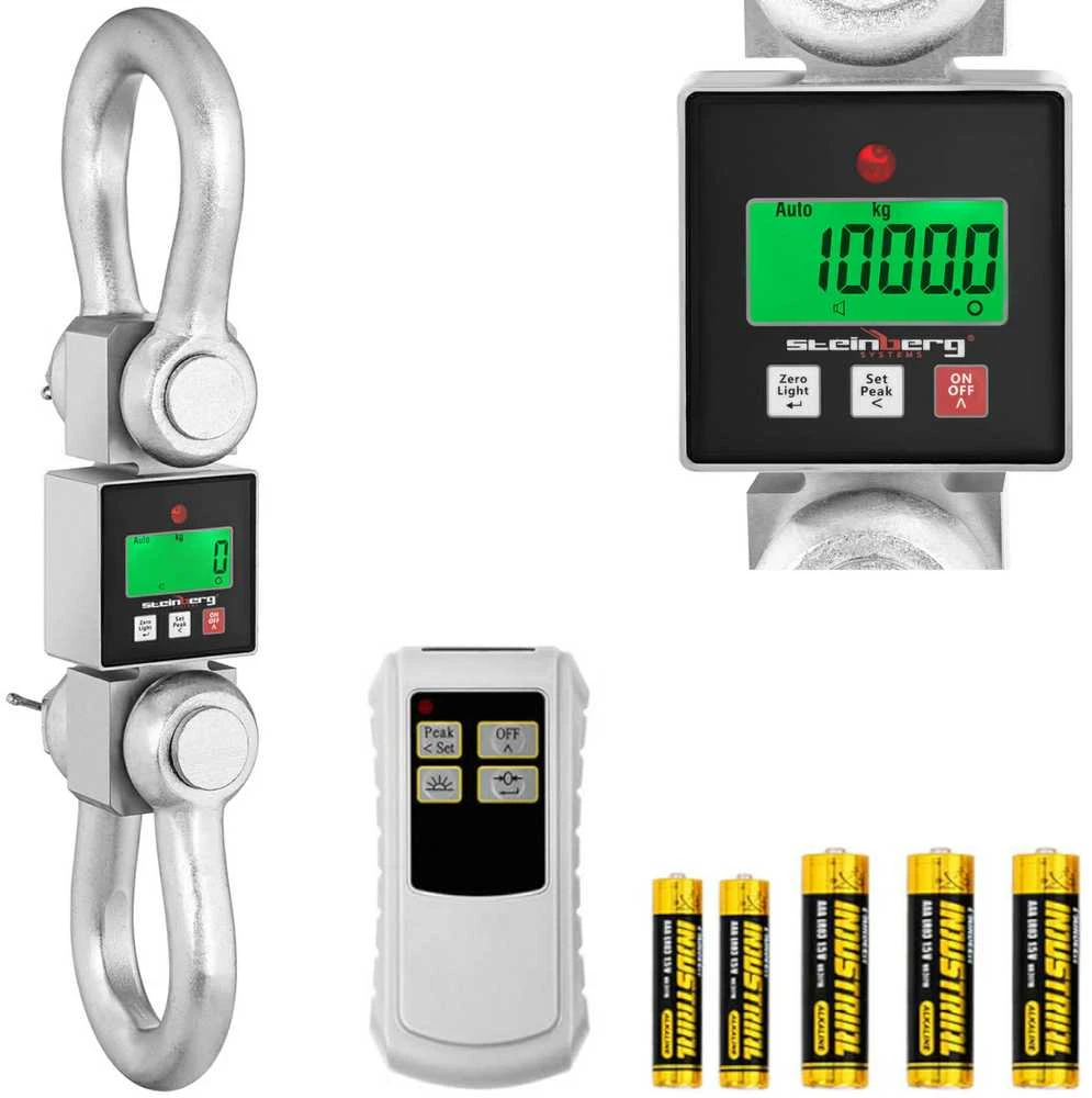 Steinberg Systems Pakabinamos sandėlio svarstyklės su LCD nuotolinio valdymo pulteliu iki 10 000 kg
