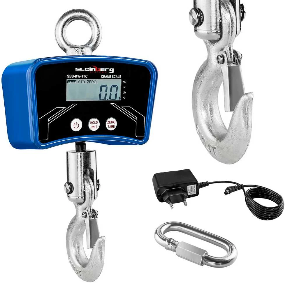 Steinberg Systems Kablio svarstyklės 1 tonai SBS-KW-1TC su maitinimo šaltiniu 1000kg / 0,2kg